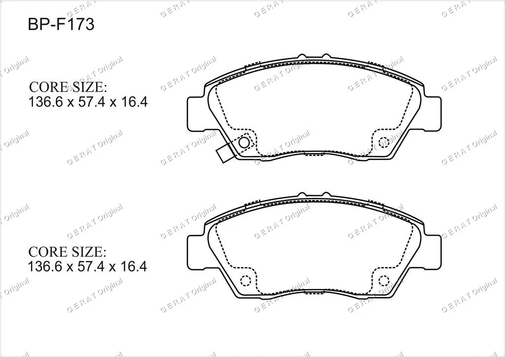 Колодки передние Gerat BP-F173N купить,5987