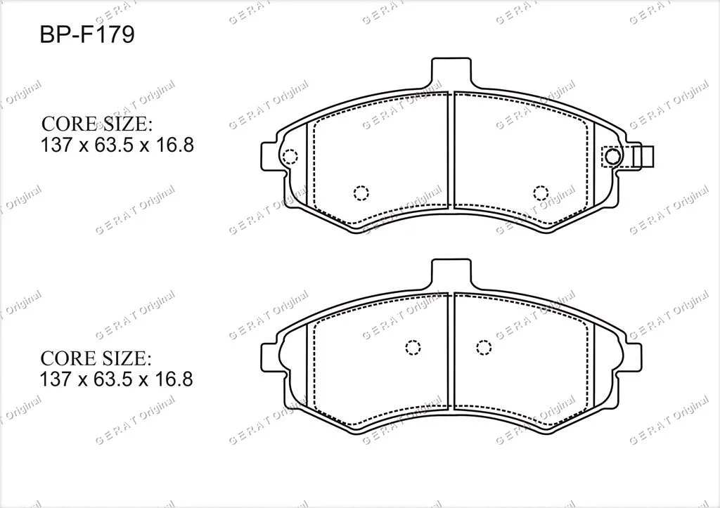 Колодки передние Gerat BP-F179N купить,6065