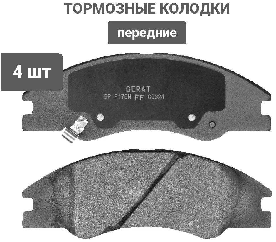 Колодки передние Gerat BP-F176N купить,7317