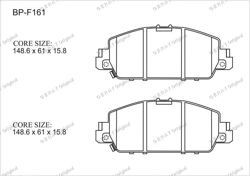 Колодки передние Gerat BP-F161 купить,9985