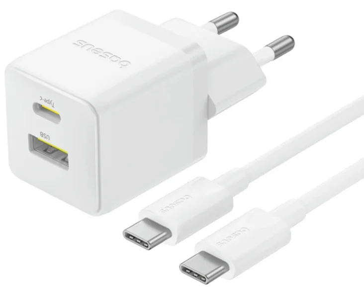 Адаптер питания Baseus Palm C+U 30W P1011160A213-01 White