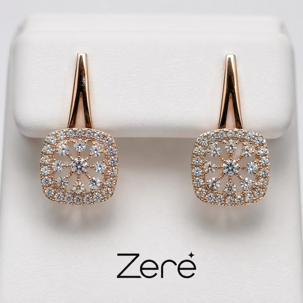 Серьги Zere ZR100623 красное золото 2.39гр - ForteMarket Серьги Zere ZR100623 красное золото 2.39гр купить,198650