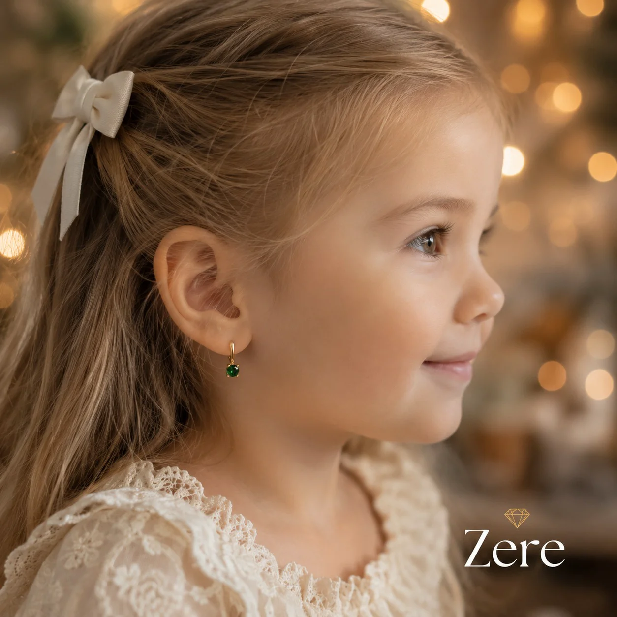 Серьги детские Zere ZR100631 красное золото 1.05гр купить,84875