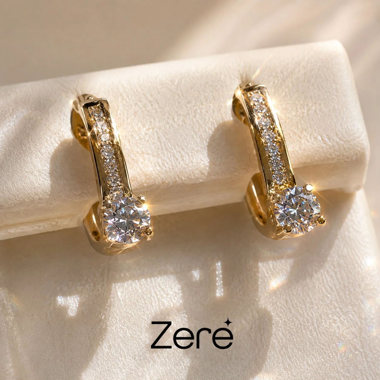 Серьги-дорожка Zere ZR100627 красное золото 2.56гр  купить,217000