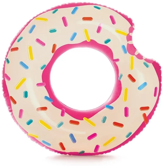 Надувной круг для плавания Intex Donut 56265NP розовый купить,2690