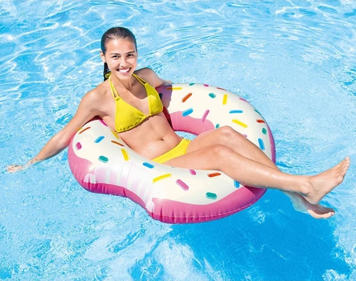 Надувной круг для плавания Intex Donut 56265NP розовый купить,2690