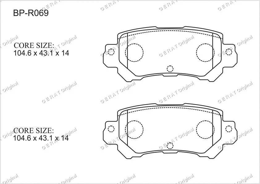 Колодки передние Gerat BP-R069 купить,7809