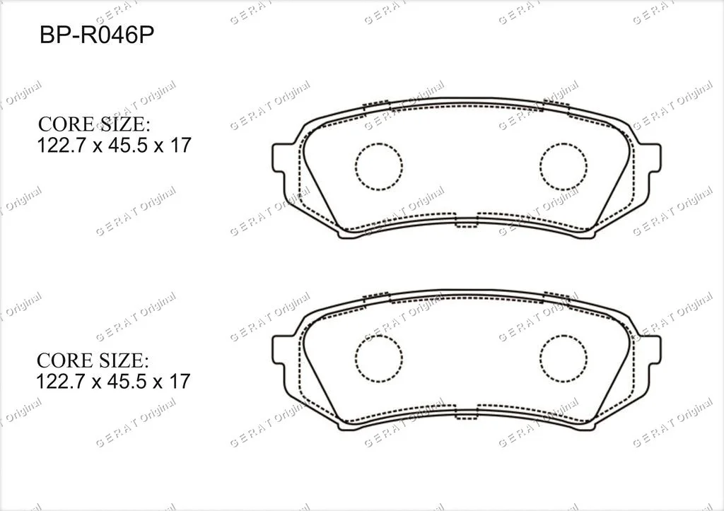 Колодки задние Gerat BP-R046P купить,11555