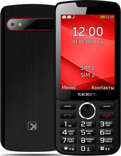 Мобильный телефон Texet TM-308 Black-Red