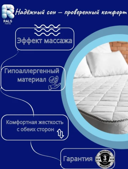 Матрас Rals 2000 Elite Relax 160x200 см купить,NaN