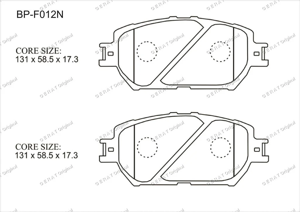 Колодки передние Gerat BP-F012N купить,6455