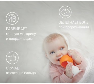 Прорезыватель ROXY RST-001-O, 1 шт, оранжевый купить,NaN
