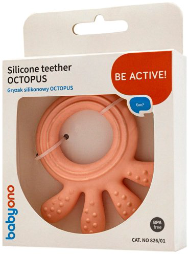 Прорезыватель BabyOno 826/01, 1 шт, розовый купить,NaN