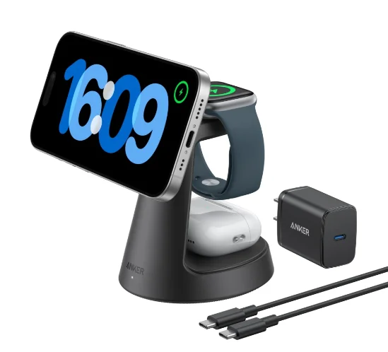 Беспроводное зарядное устройство Anker MagGo B25M4G11 15W черный