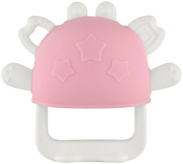 Прорезыватель ROXY-KIDS Грызунок для зубов на руку силиконовый 0+ RST-002-P, 1 шт, розовый купить,NaN