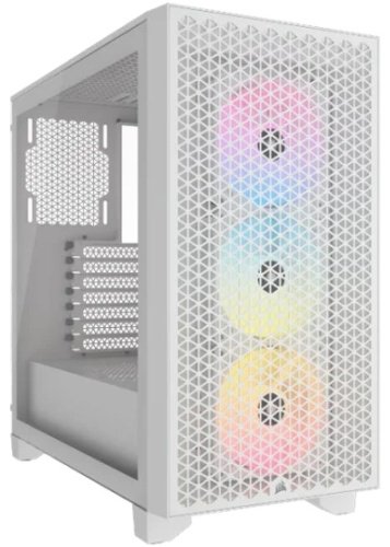 Корпус Corsair 3000D Tempered Glass White белый