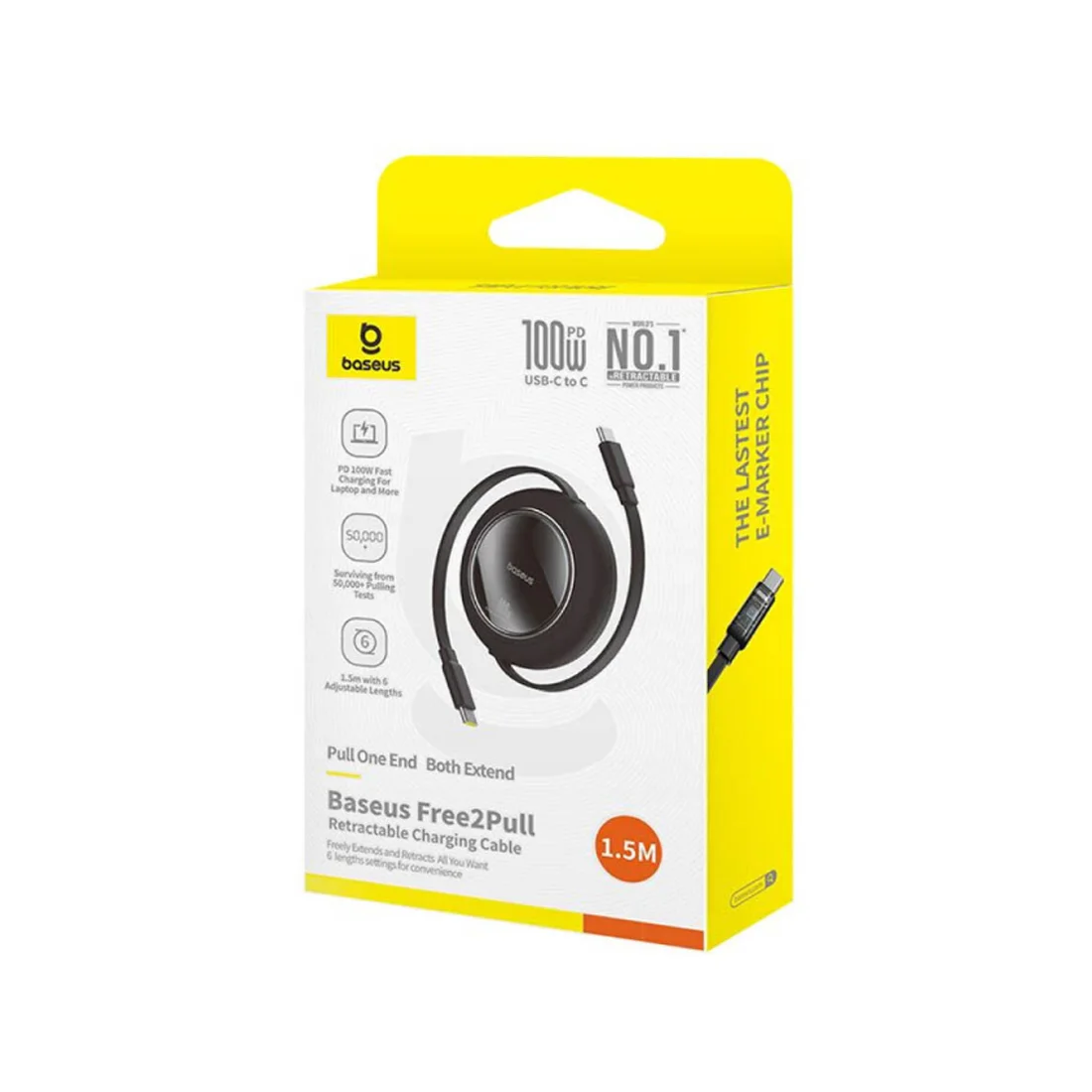 Кабель Baseus Free2Pull Mini P10364500113-01 2м черный купить,7990