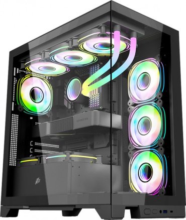 Корпус 1STPLAYER MIKU Mi8-BK-3FBR1FBC1 черный