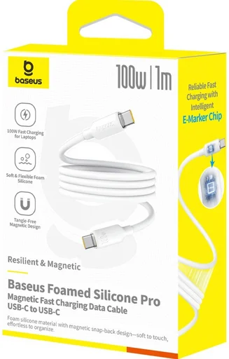 Кабель Baseus Foamed Silicone Pro E0426D01 1м белый