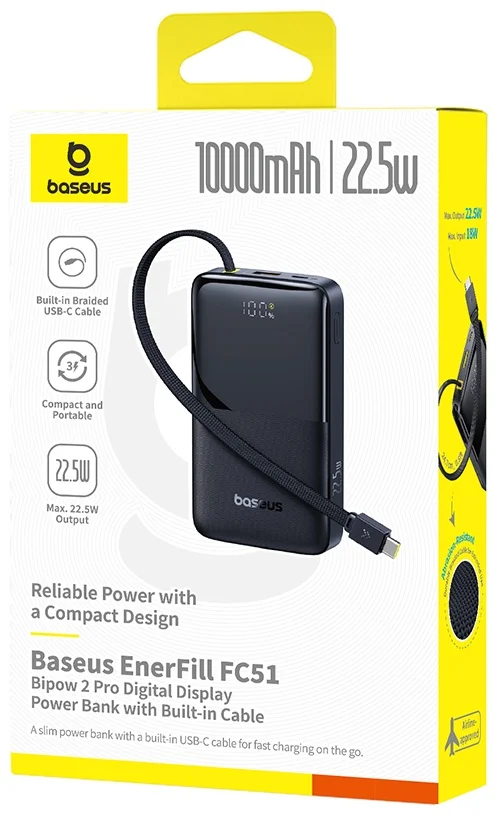 Power Bank Baseus EnerFill FC51 Bipow2 E0027600 10000mAh Black