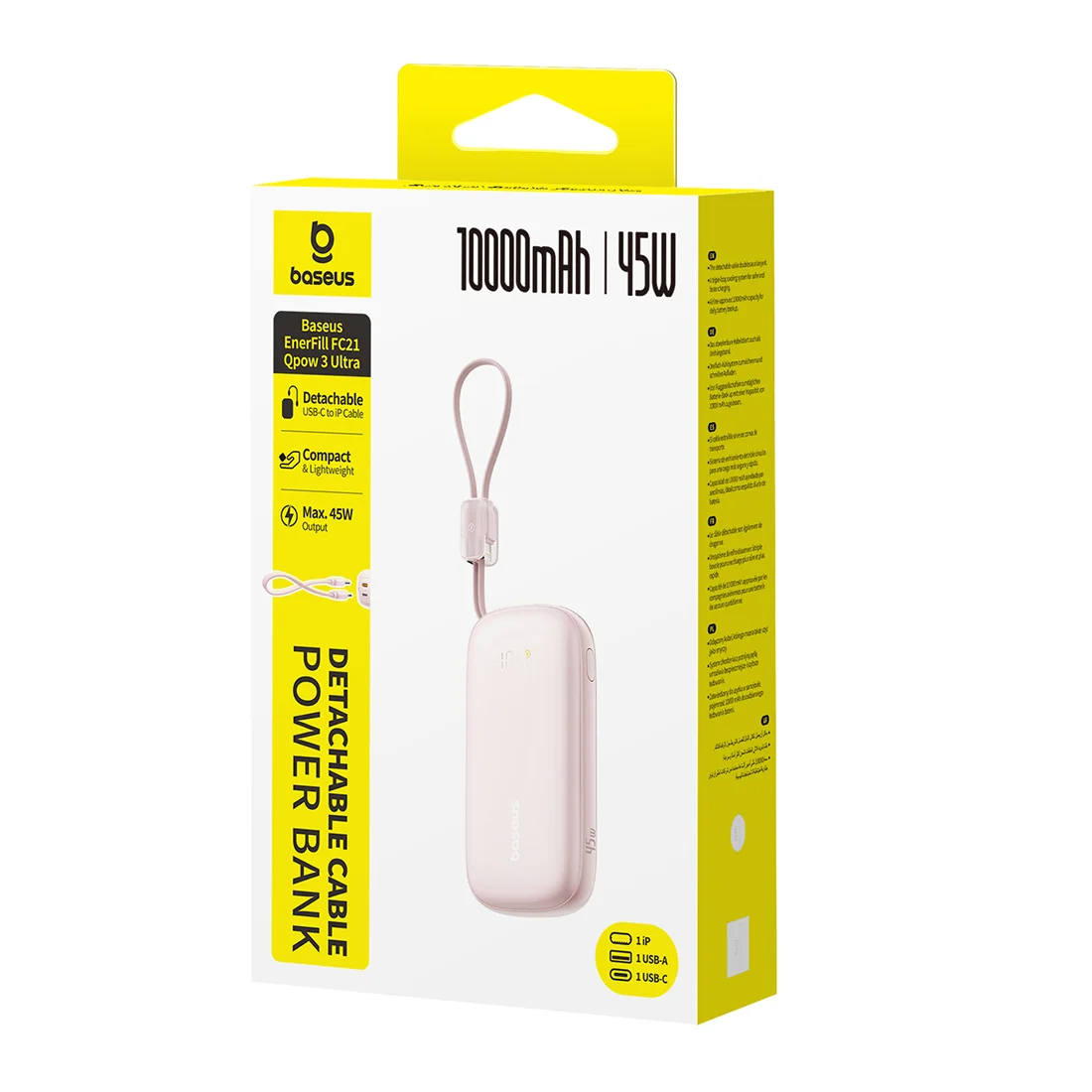 Power Bank Baseus EnerFill FC21 Qpow 3 Ultra E0027Q02 10000mAh Pink 