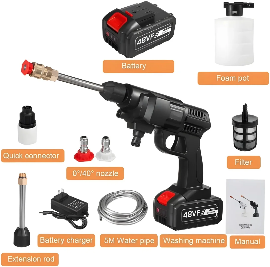 Мойка высокого давления Cleaning gun чёрная купить,11000