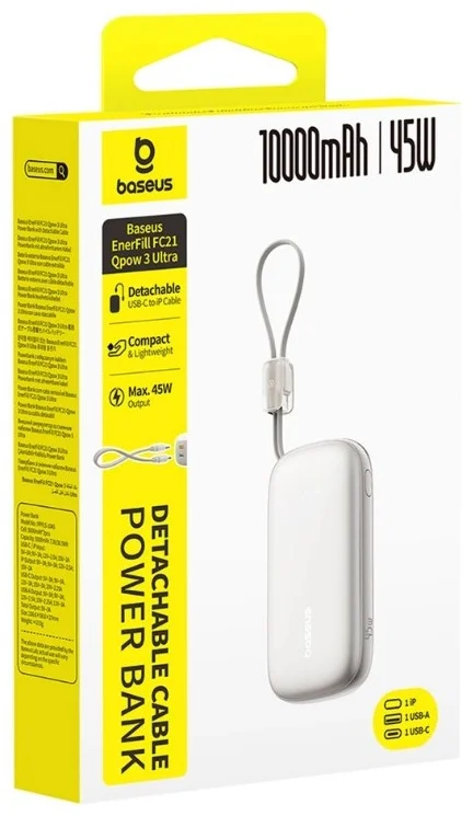 Power Bank Baseus EnerFill FC21 Qpow 3 Ultra E0027Q01 10000mAh Titanium 