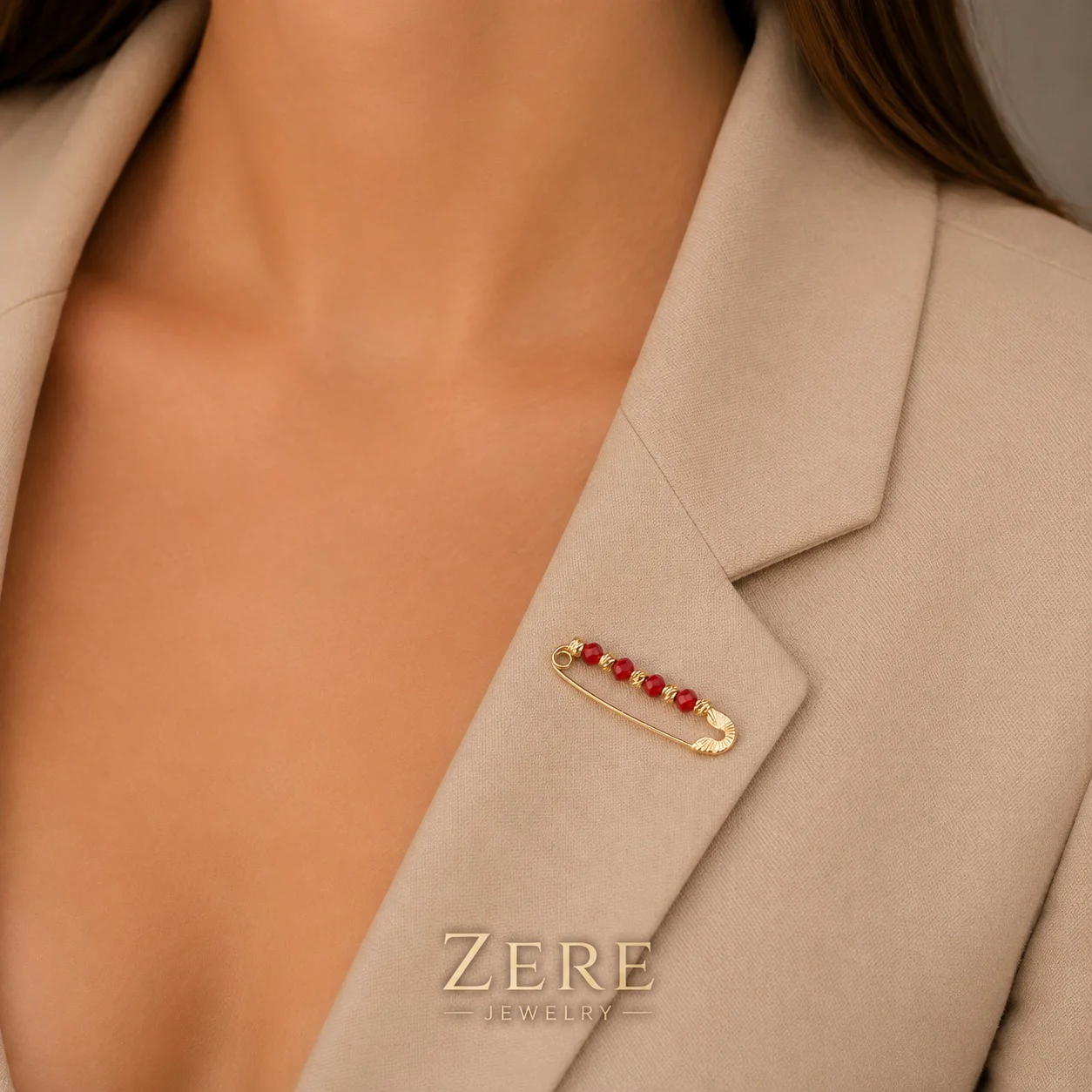 Булавка Zere ZR110612 красное золото 0.72гр купить,61400