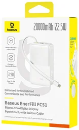 Power Bank Baseus EnerFill FC51 Bipow2 Pro E0027700 20000mAh White 