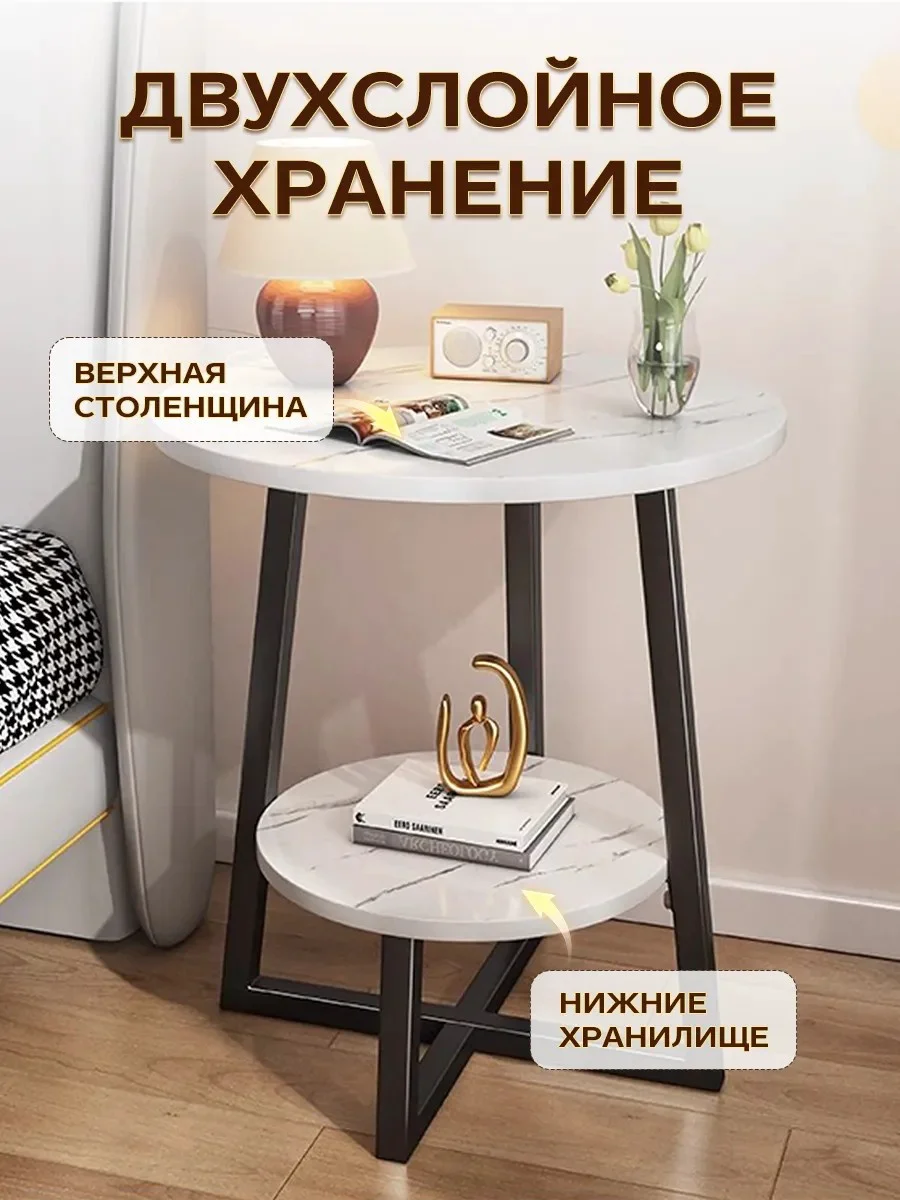Журнальный столик SCBJ-B-1 40x40x54см белый купить,27000