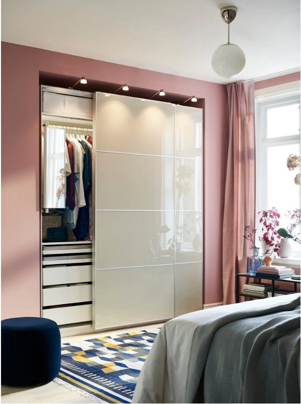 Дверь для шкафа-купе Ikea Хокксунд 80373816 75x236см ДСП купить,26933