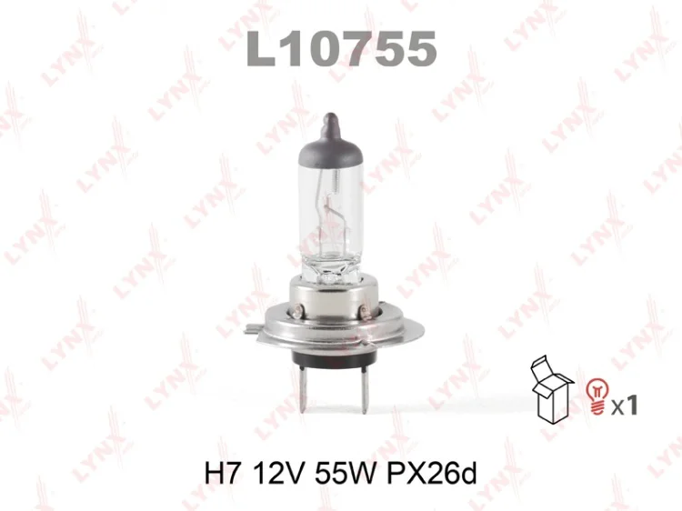 Автолампа галогенная LYNX L10755 1шт купить,NaN
