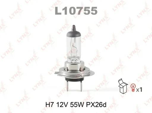 Автолампа галогенная LYNX L10755 1шт