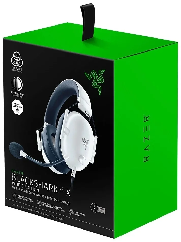 Гарнитура Razer Blackshark V2 X White купить,25000