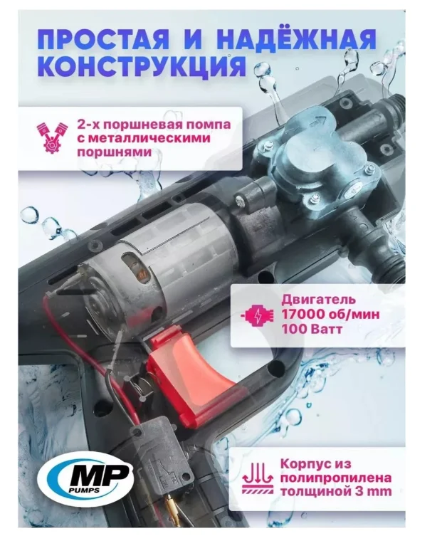 Мойка высокого давления 360725174 черная  купить,15000