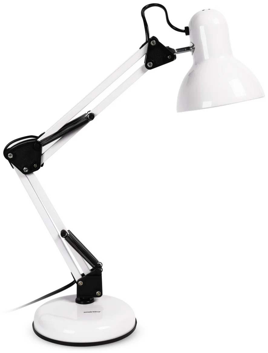 Настольная лампа Smartbuy SBL-DL-E27-w E27 60 Вт белый купить,6500