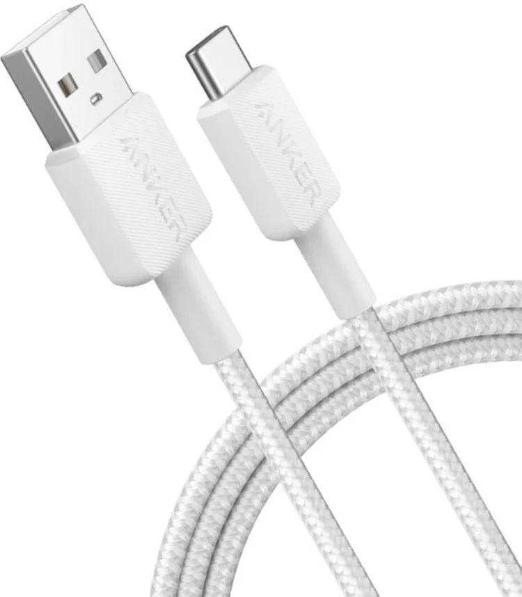 Кабель Anker A81H5G21 USB-A to USB-C 1м белый