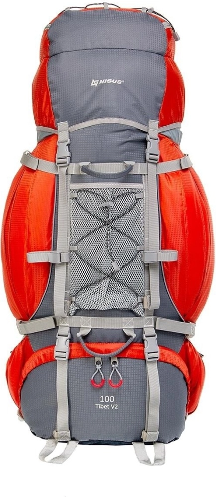 Рюкзак NISUS N-TB1177-100L треккинговый 100 л серый, оранжевый купить,NaN