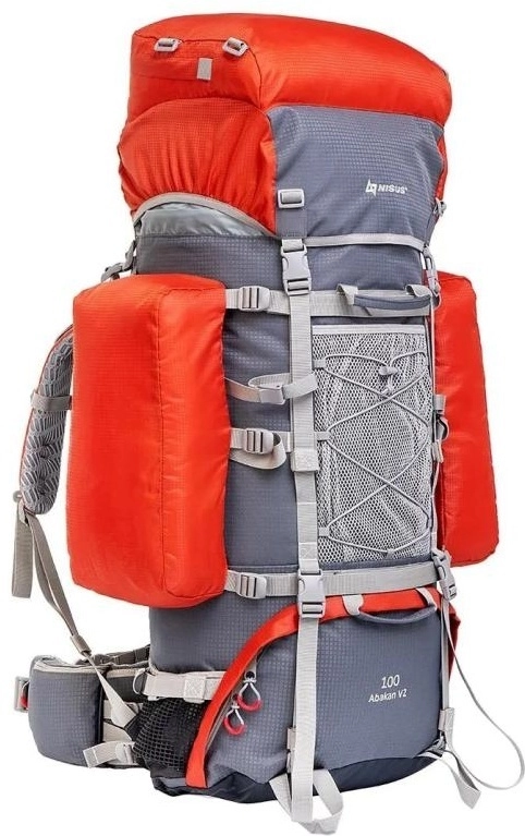 Рюкзак Nisus N-TB1179-100L для охоты и рыбалки 100 л серый, оранжевый купить,NaN