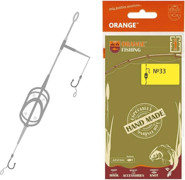 Оснастка Orange Carp 33 Arc Flat Metod Leadcore 54 см купить,NaN
