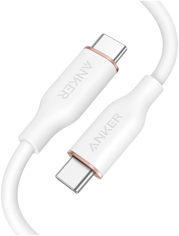 Кабель Anker A8552H21 USB-C to USB-C 0.9м белый купить,NaN