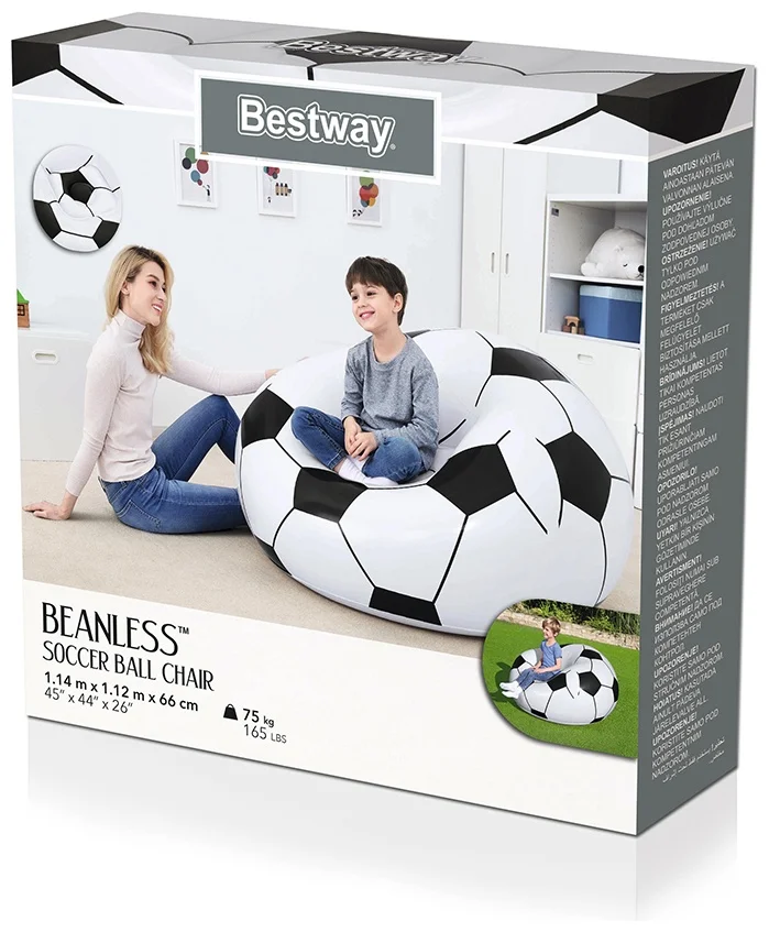 Кресло надувное Bestway 75010 черно-белое купить,9400