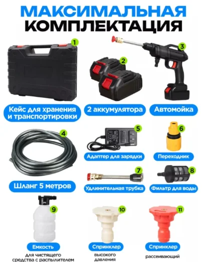 Мойка высокого давления аккумуляторный 80бар 30048123_231149873