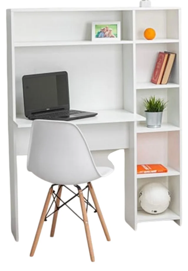 Стол компьютерный с надстройкой ADKmebel 1001СС UB 114х40x140см белый купить,NaN