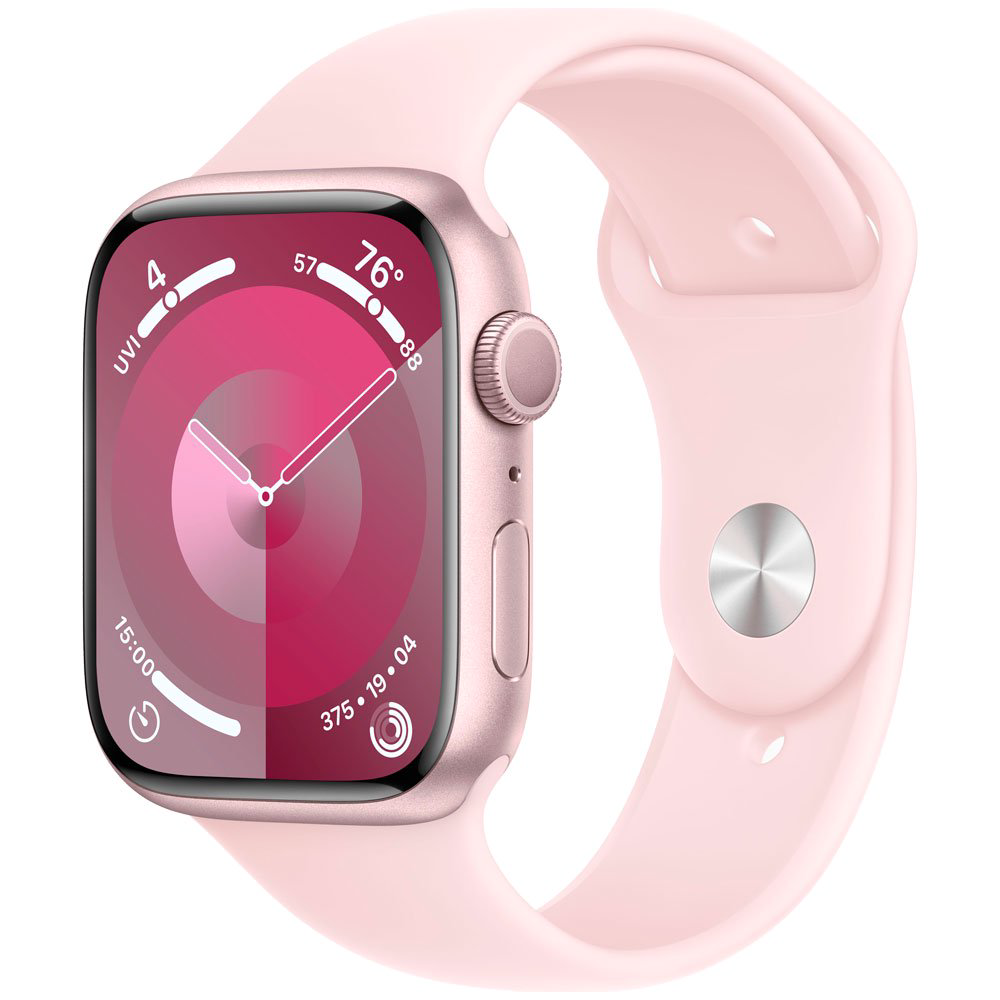 Смарт-часы Apple Watch Series 9 GPS 45mm MR9G3 Pink Aluminum Case with Light Pink Sport Band - S/M