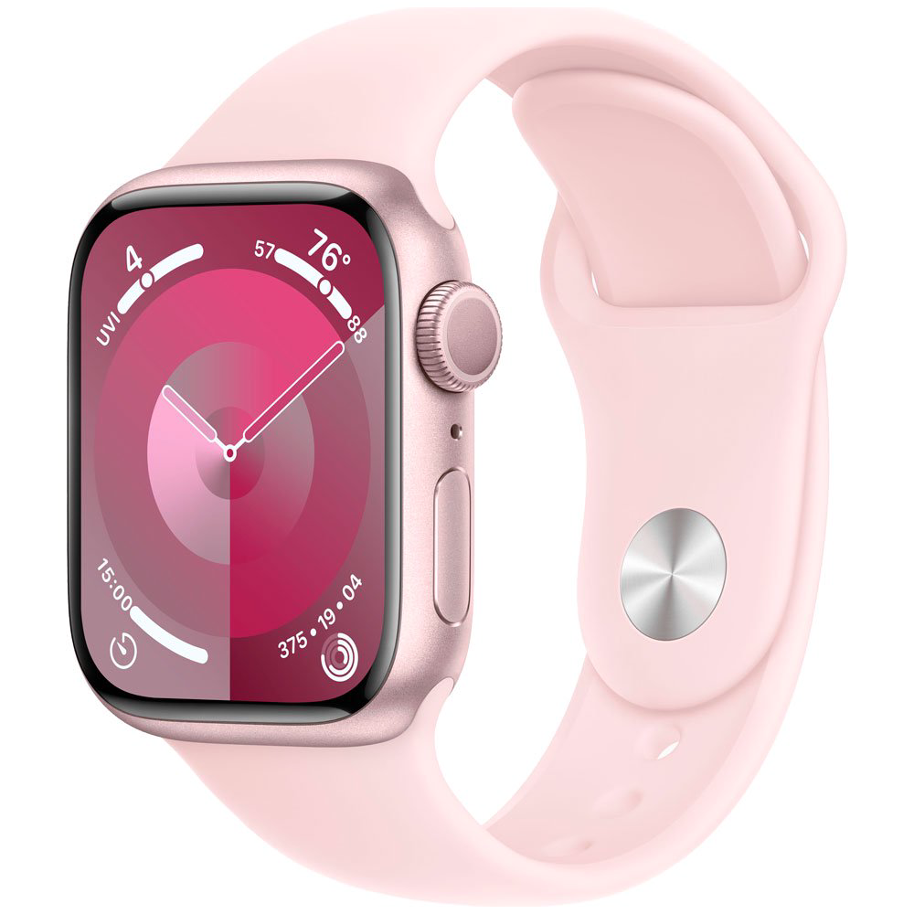 Смарт-часы Apple Watch Series 9 GPS 41mm MR933 Pink Aluminum Case with Light Pink Sport Band - S/M купить,NaN