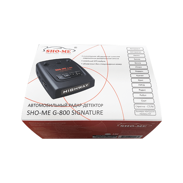 Радар-детектор Signature Sho-Me G800 черный купить,NaN