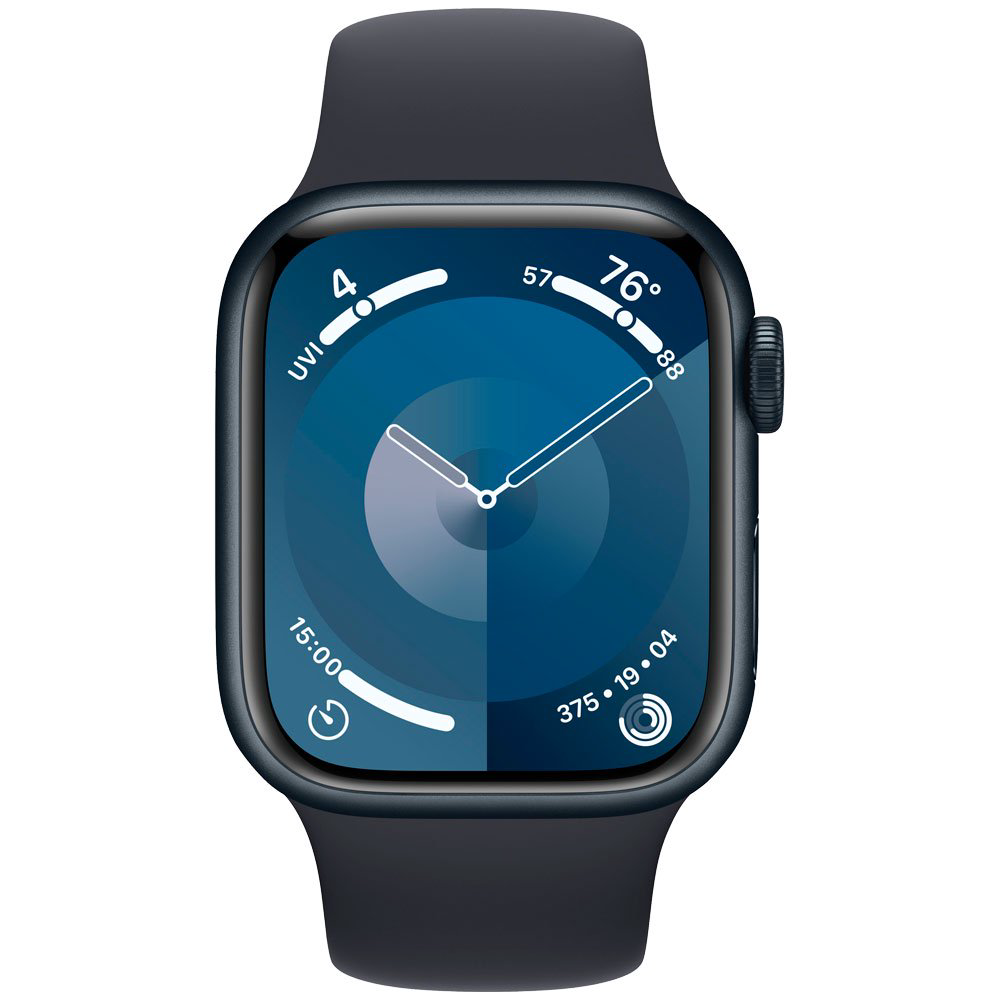 Смарт-часы Apple Watch Series 9 GPS 41mm MR8X3 Midnight Aluminum Case with Midnight Sport Band - M/L купить,NaN