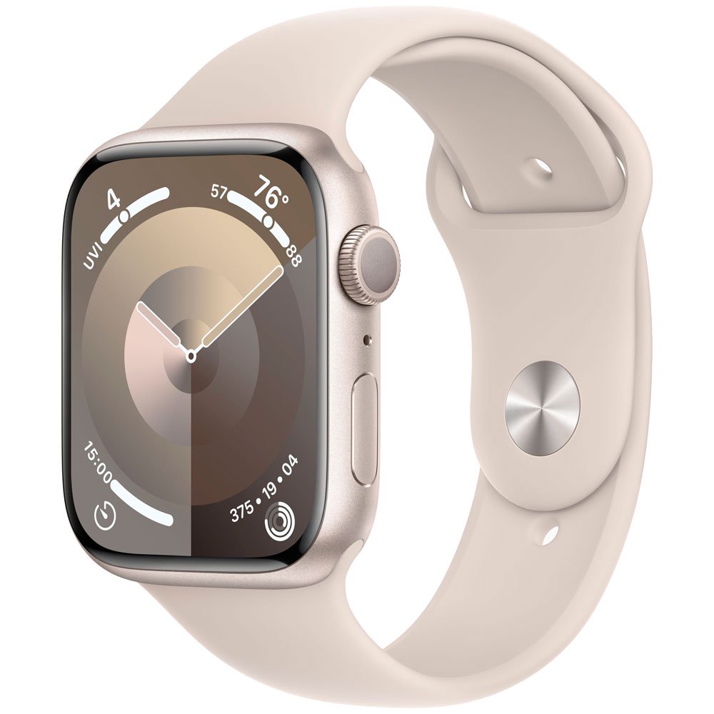 Смарт-часы Apple Watch Series 9 GPS 45mm MR963 Starlight Aluminum Case with Starlight Sport Band - S/M