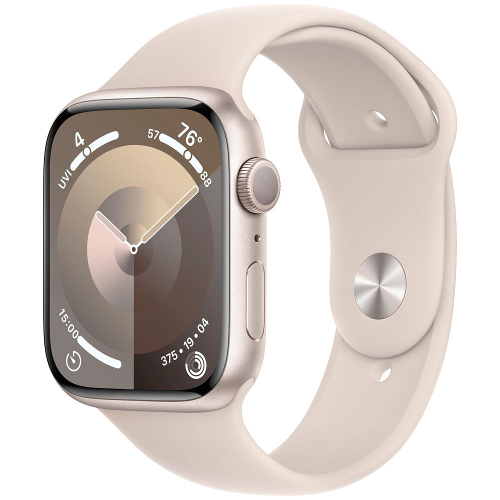 Смарт-часы Apple Watch Series 9 GPS 45mm MR973 Starlight Aluminum Case with Starlight Sport Band - M/L купить,NaN